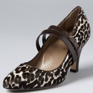 ANYI LU Calf Hair Snow Leopard MJ Pump (W8.5-9)
